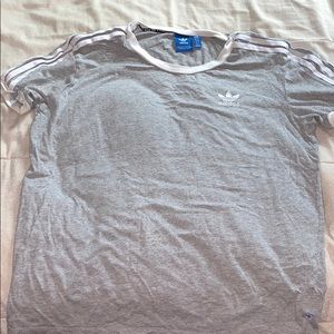 Adidas 3 stripe t-shirt